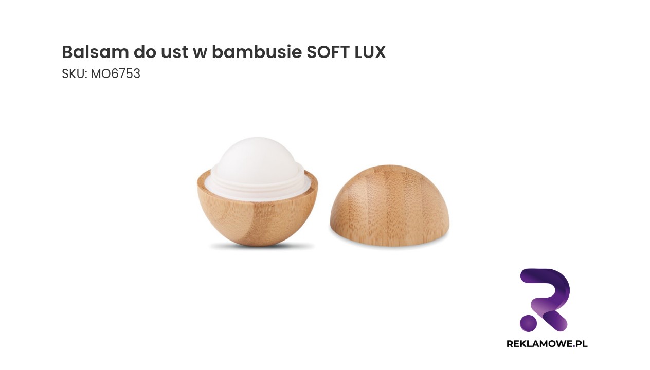 Balsam do ust w bambusie SOFT LUX Balsam do ust Soft Lux w opakowaniu bambusowym