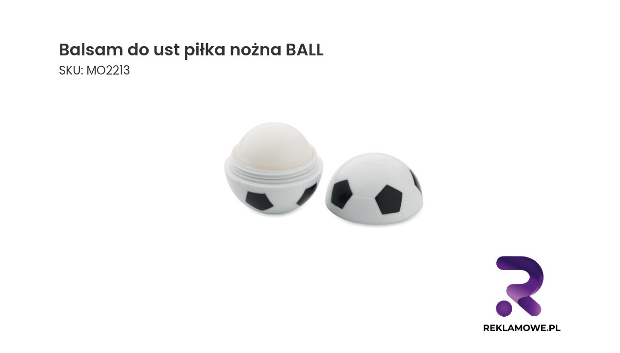Balsam do ust piłka nożna BALL – ochronny balsam do ust w opakowaniu w kształcie piłki nożnej